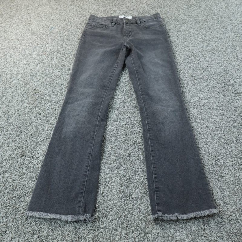 Free People Jeans Womens 25 Black Gray Denim Pants Low Rise Boot Flare Stretch